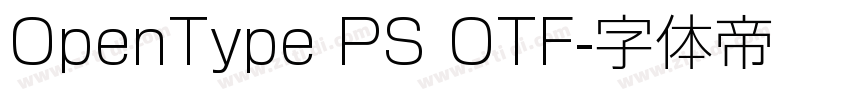OpenType PS OTF字体转换